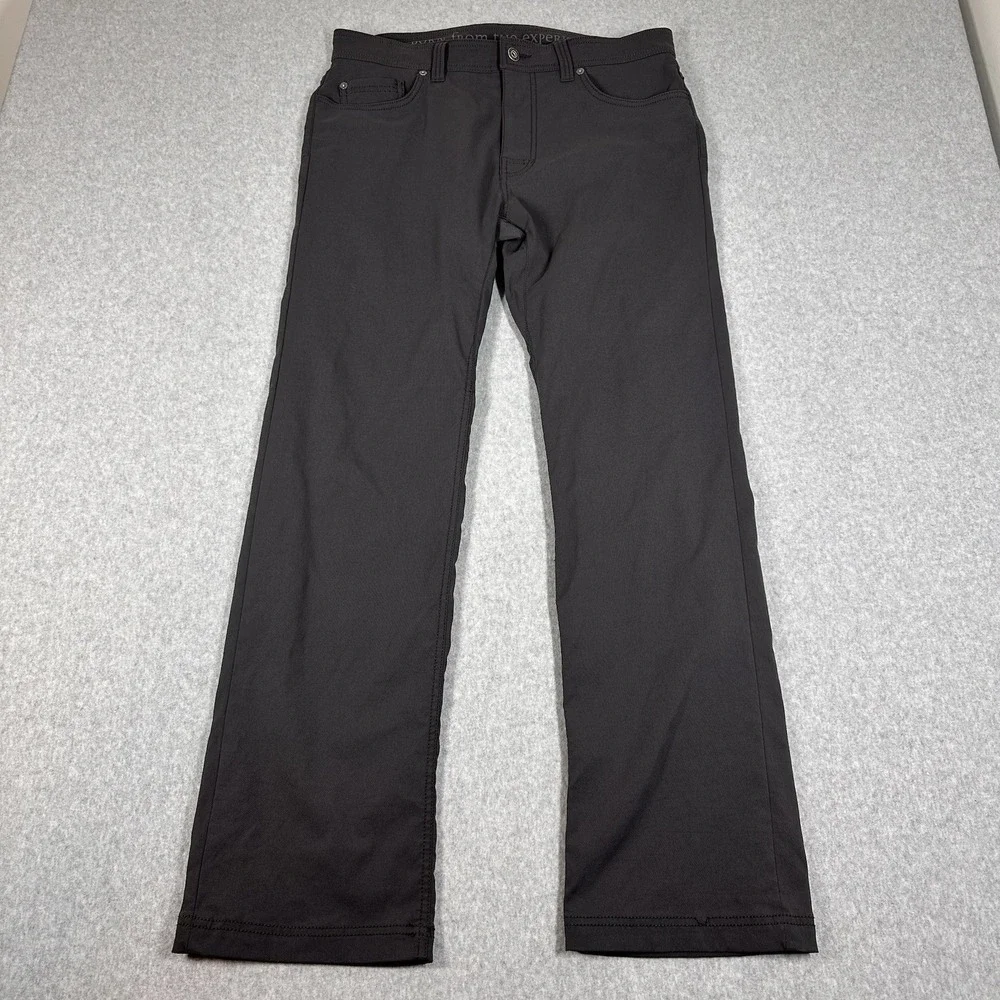 PrAna Brion Men's 34x32 Gray Slim Fit Nylon Stretch Hiking Outdoor Gorpcore